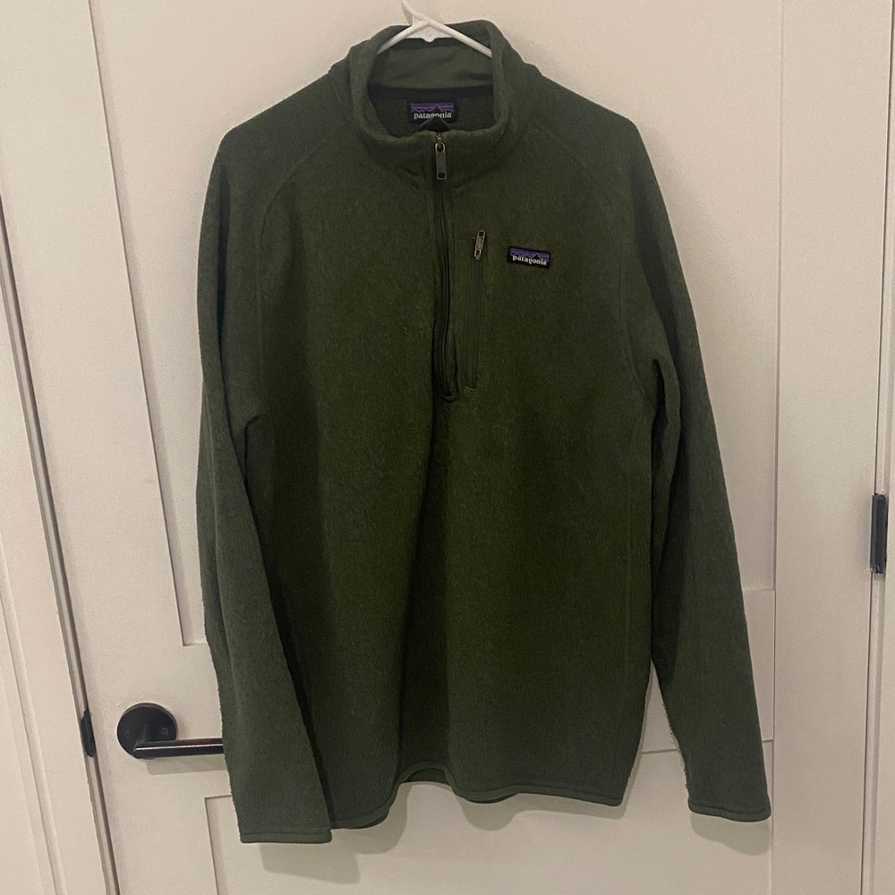 Patagonia Men's Olive Zip-Up Sweater size XXL